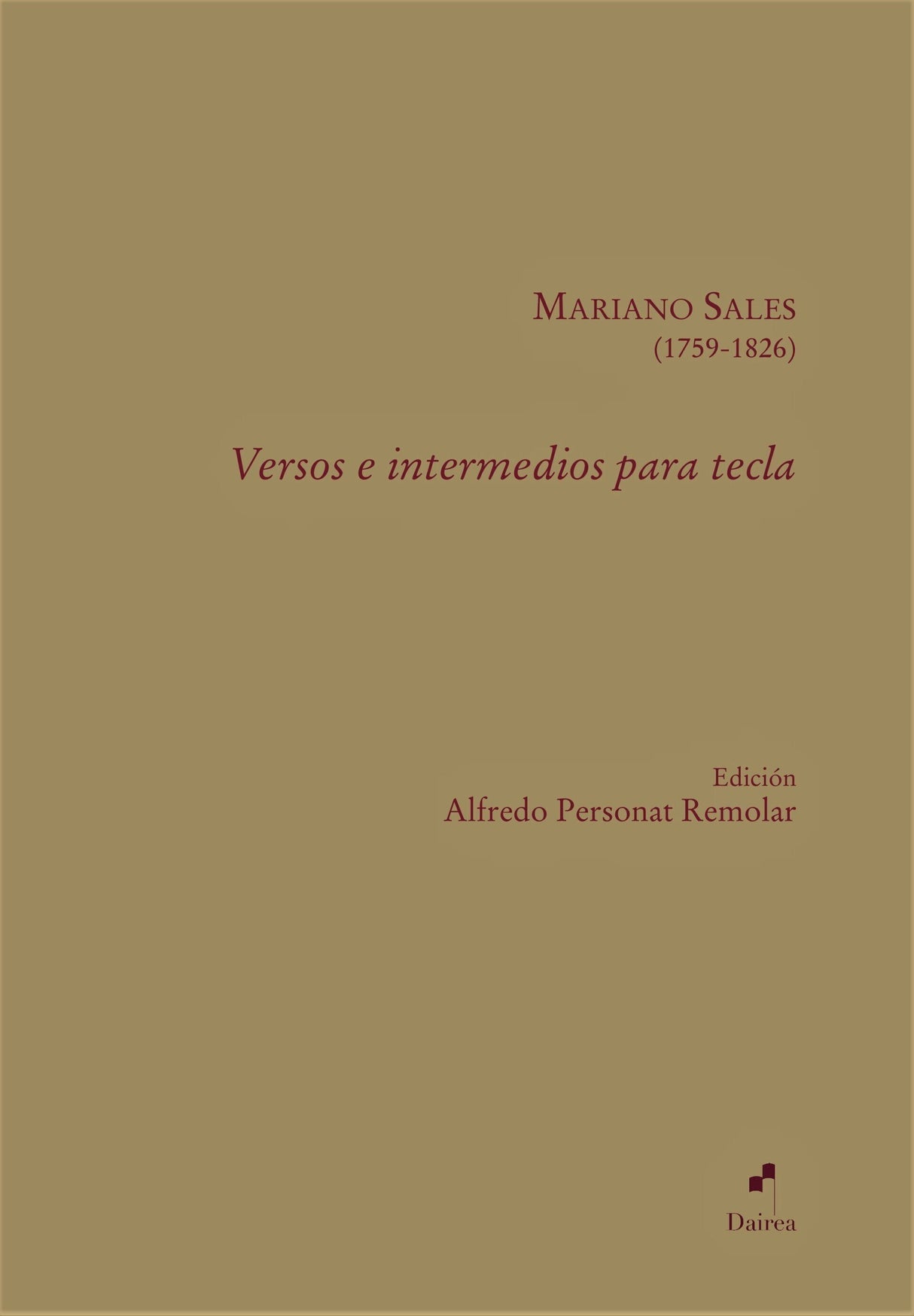 Sales: Versos & Intermedios for Keyboard