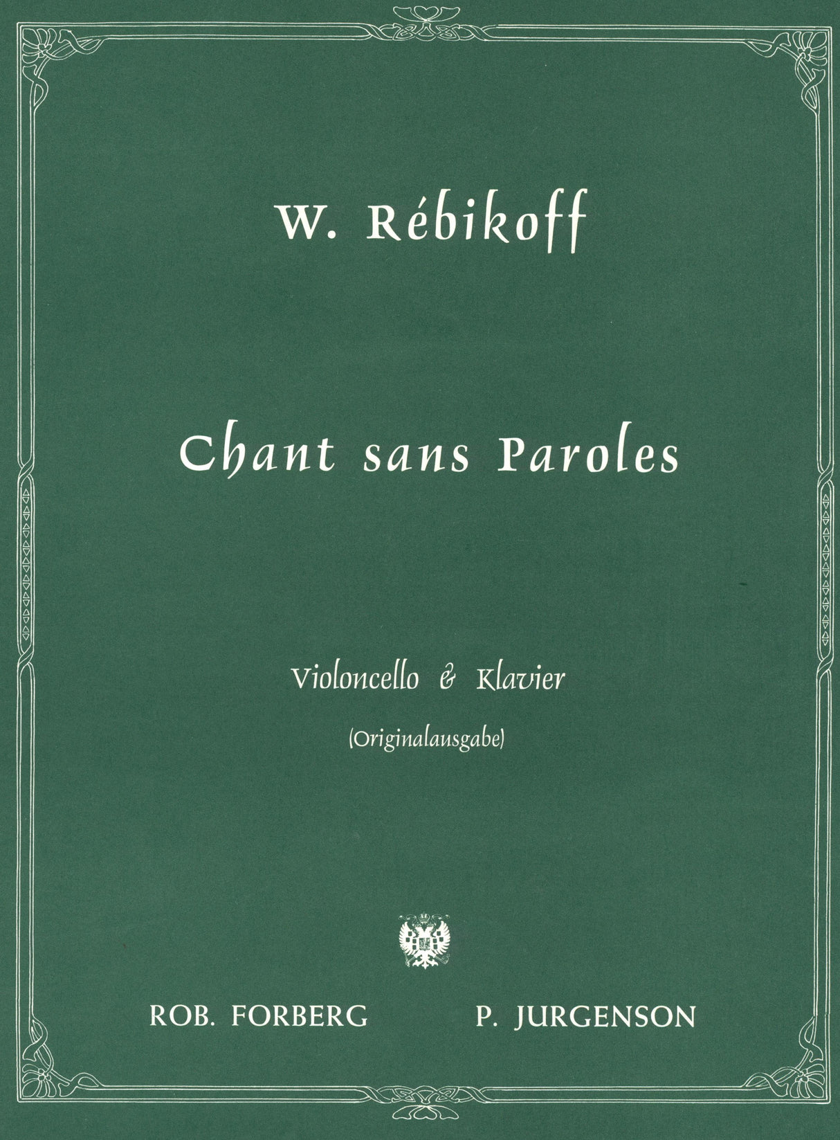 Rebikov: Chant sans paroles