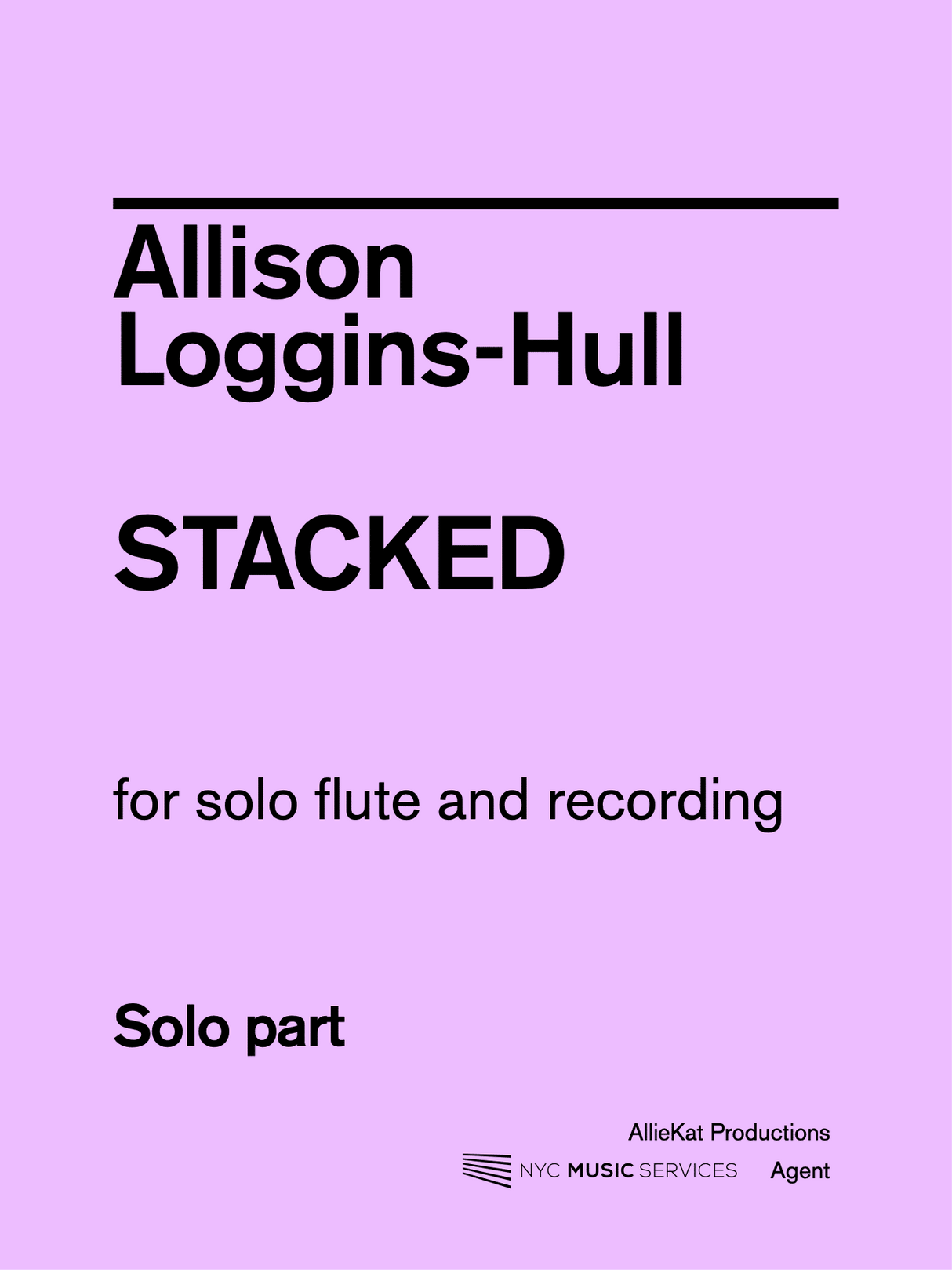 Loggins-Hull: Stacked (Version for Flute and Recording)