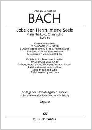 Bach: Bach: Lobe den Herrn, meine Seele, BWV 69a, BWV³ 69.2