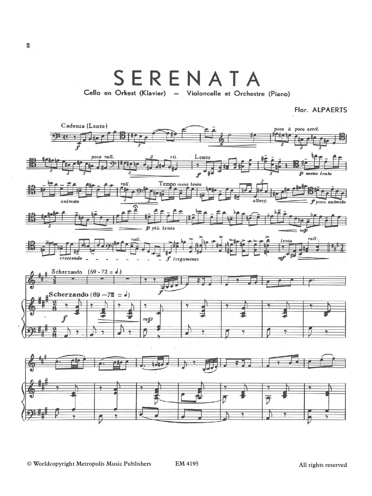 Alpaerts: Serenata
