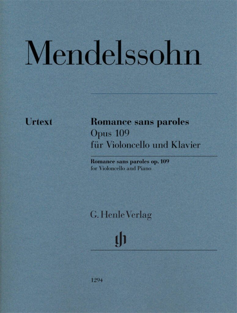 Mendelssohn: Song without Words, Op. 109
