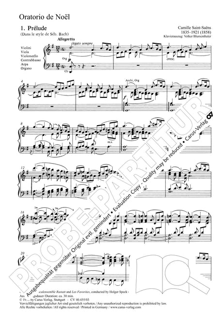 Saint-Saëns: Oratorio de Noël, Op. 12