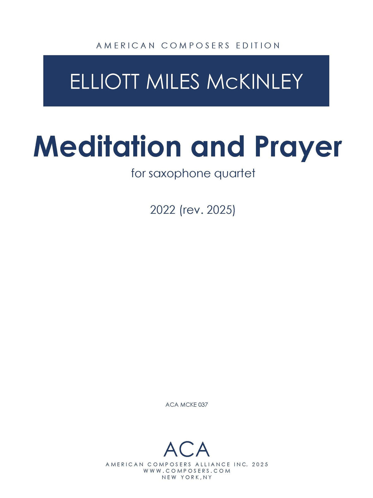 McKinley: Meditation and Prayer