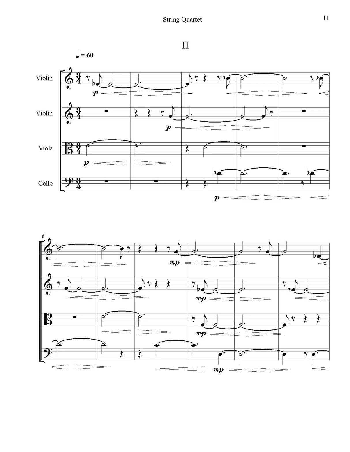 Howe: String Quartet