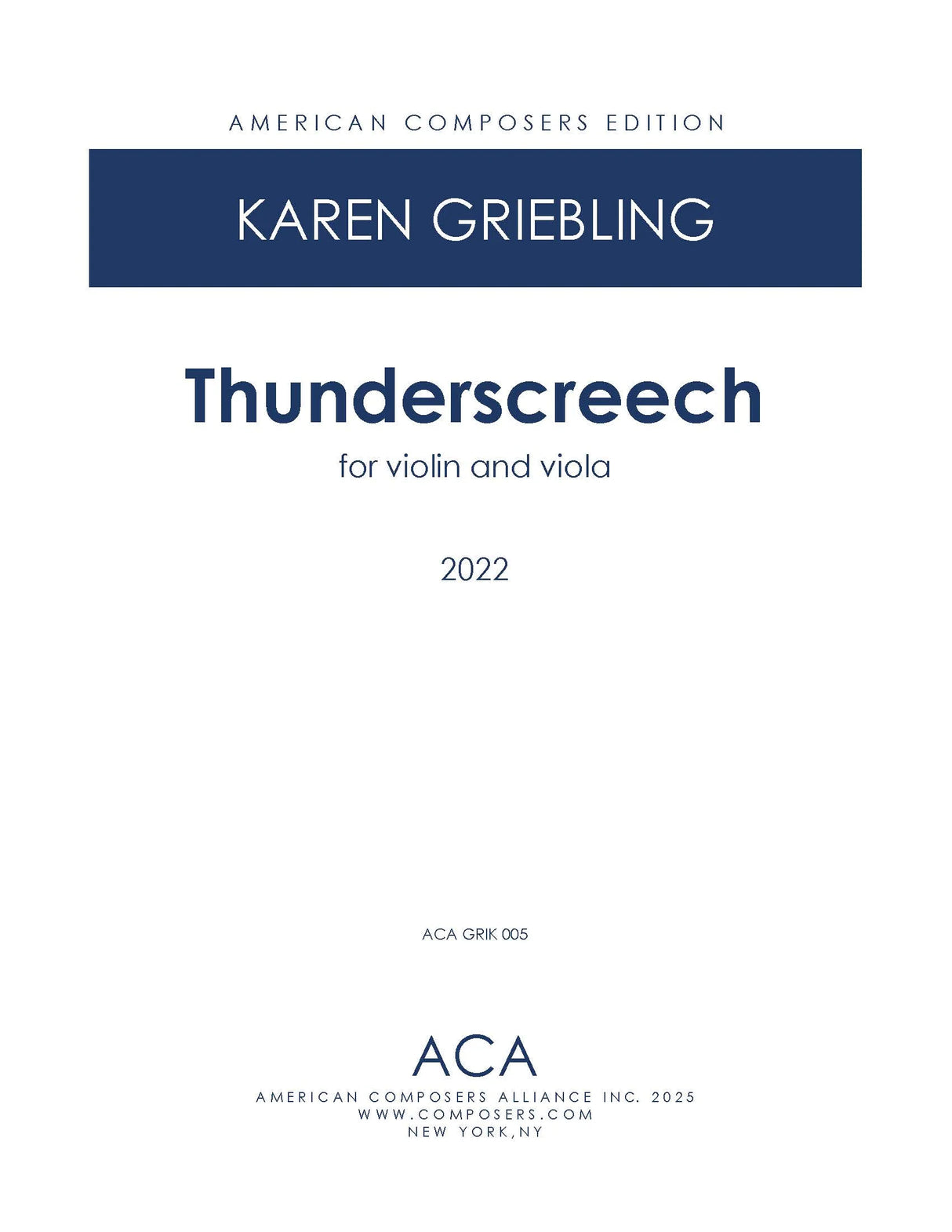 Griebling: Thunderscreech
