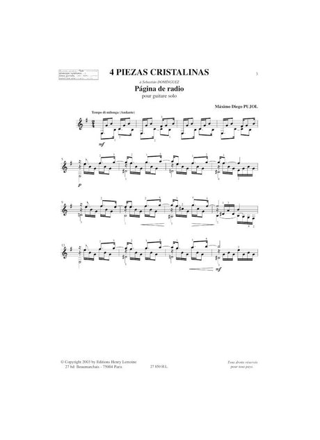 Pujol: 4 piezas cristalinas