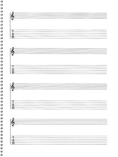 Passantino Manuscript Paper - Guitar, 9" x 12"