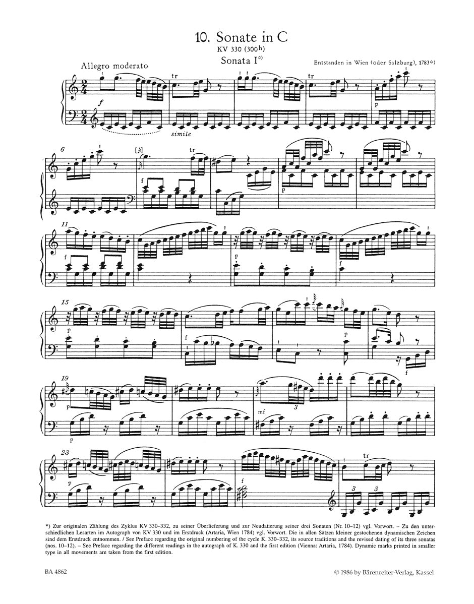 Mozart: Piano Sonata No. 12 in F Major, K. 332 (300k) – Ficks Music