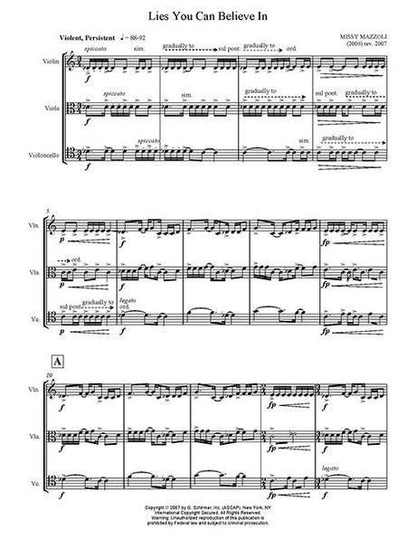 Mazzoli: Lies You Can Believe In