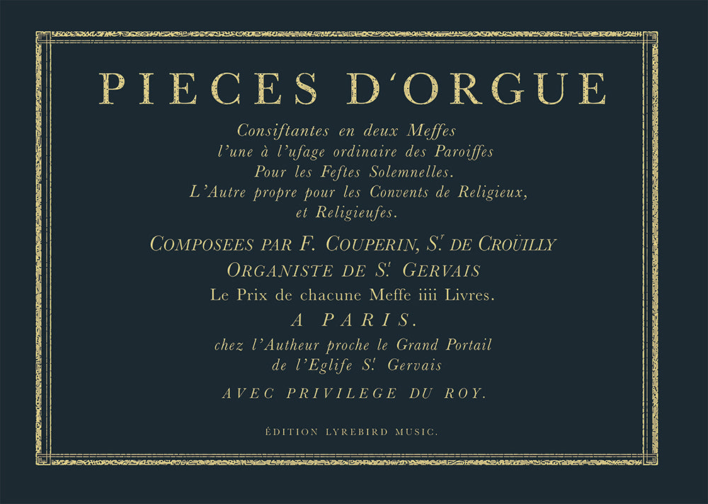 F. Couperin: Pièces d'orgue