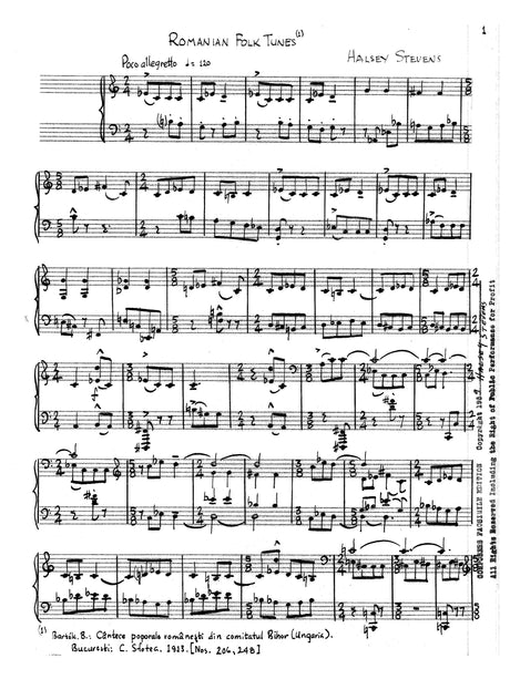 Stevens: Romanian Folk Tunes