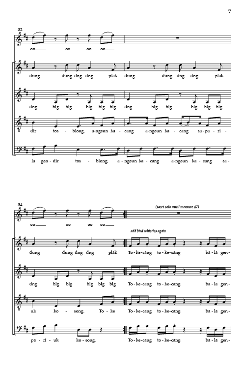 Tokecang (arr. for SATB Choir)