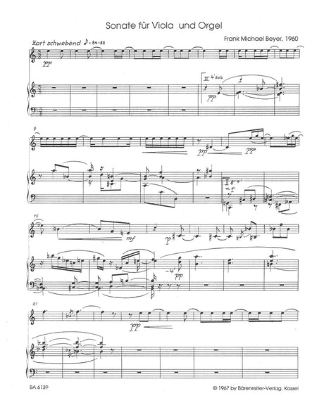 Beyer: Sonata for Viola and Organ