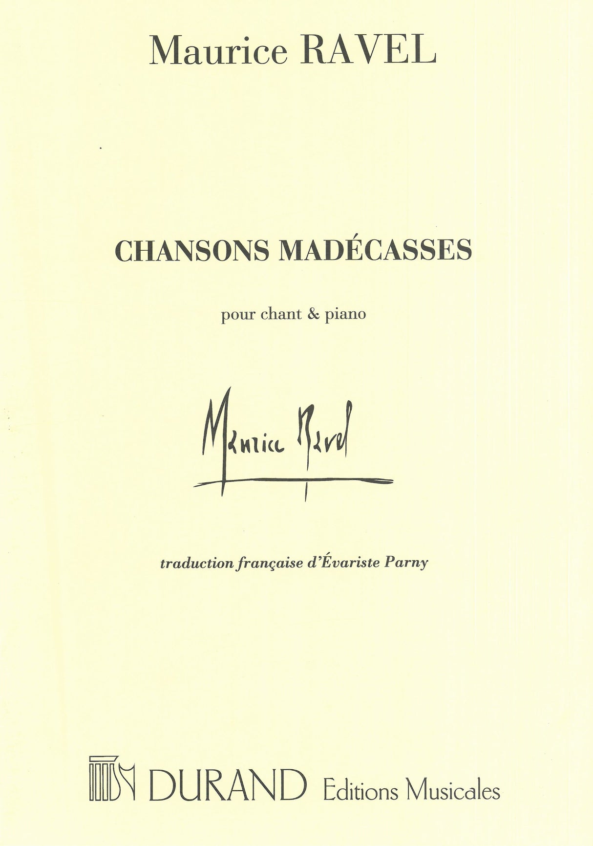 Ravel: Chansons madécasses