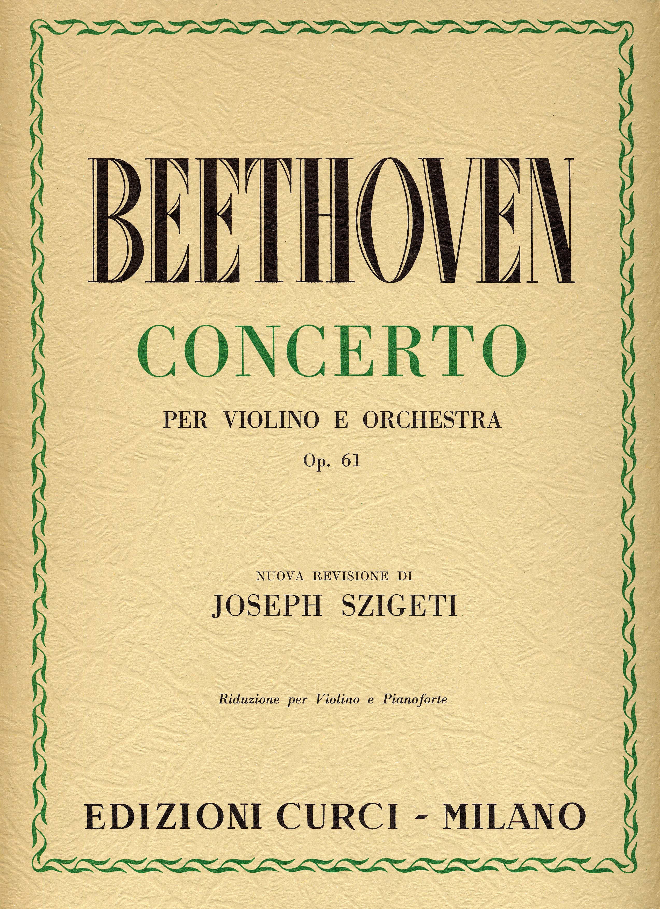 Beethoven: Violin Concerto in D Major, Op. 61 – Ficks Music
