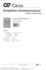 Mozart: Missa brevis in D Minor, K. 65 (61a)