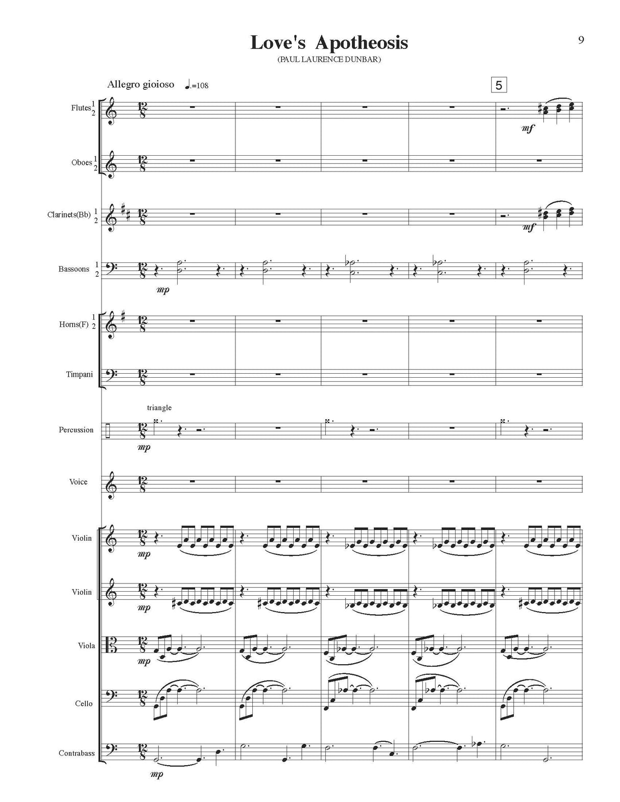 Thompson: The Shadow of Dawn (Version for High Voice & Orchestra)