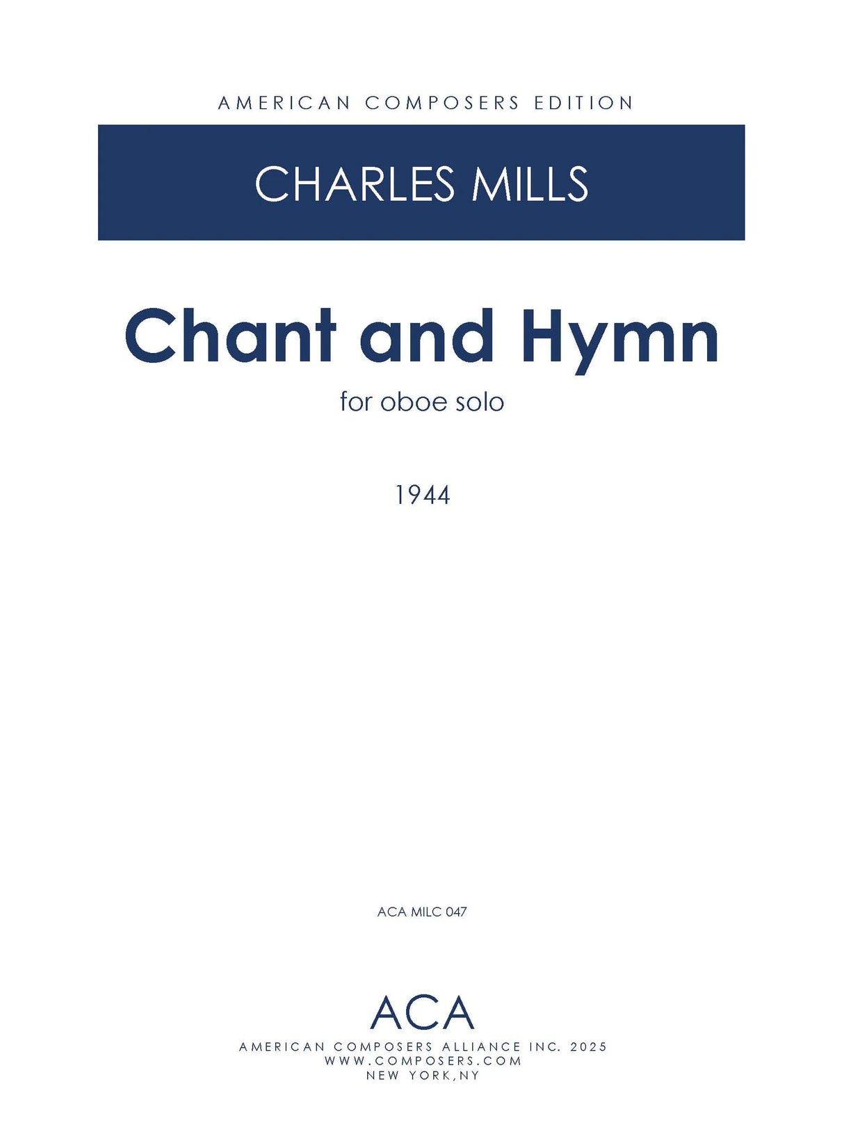 Mills: Chant and Hymn