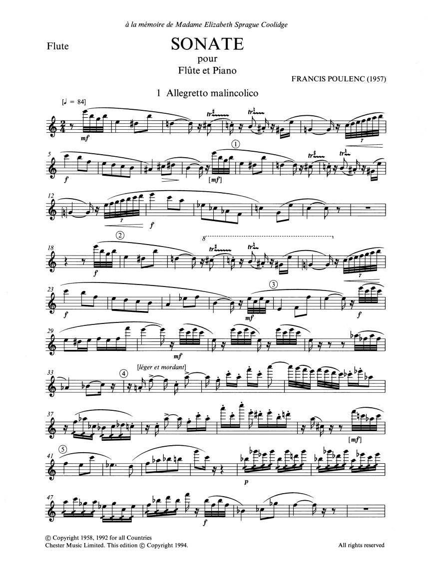 Poulenc: Flute Sonata – Ficks Music