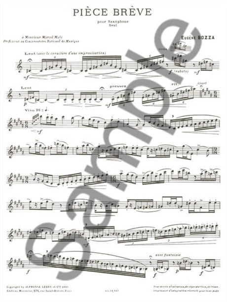 Bozza: Pièce brève