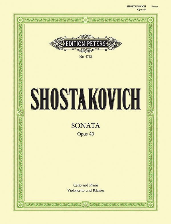 Shostakovich: Cello Sonata in D Minor, Op. 40