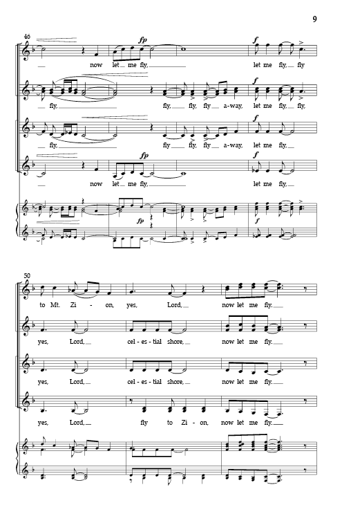 Now Let Me Fly (arr. for SSAA choir)