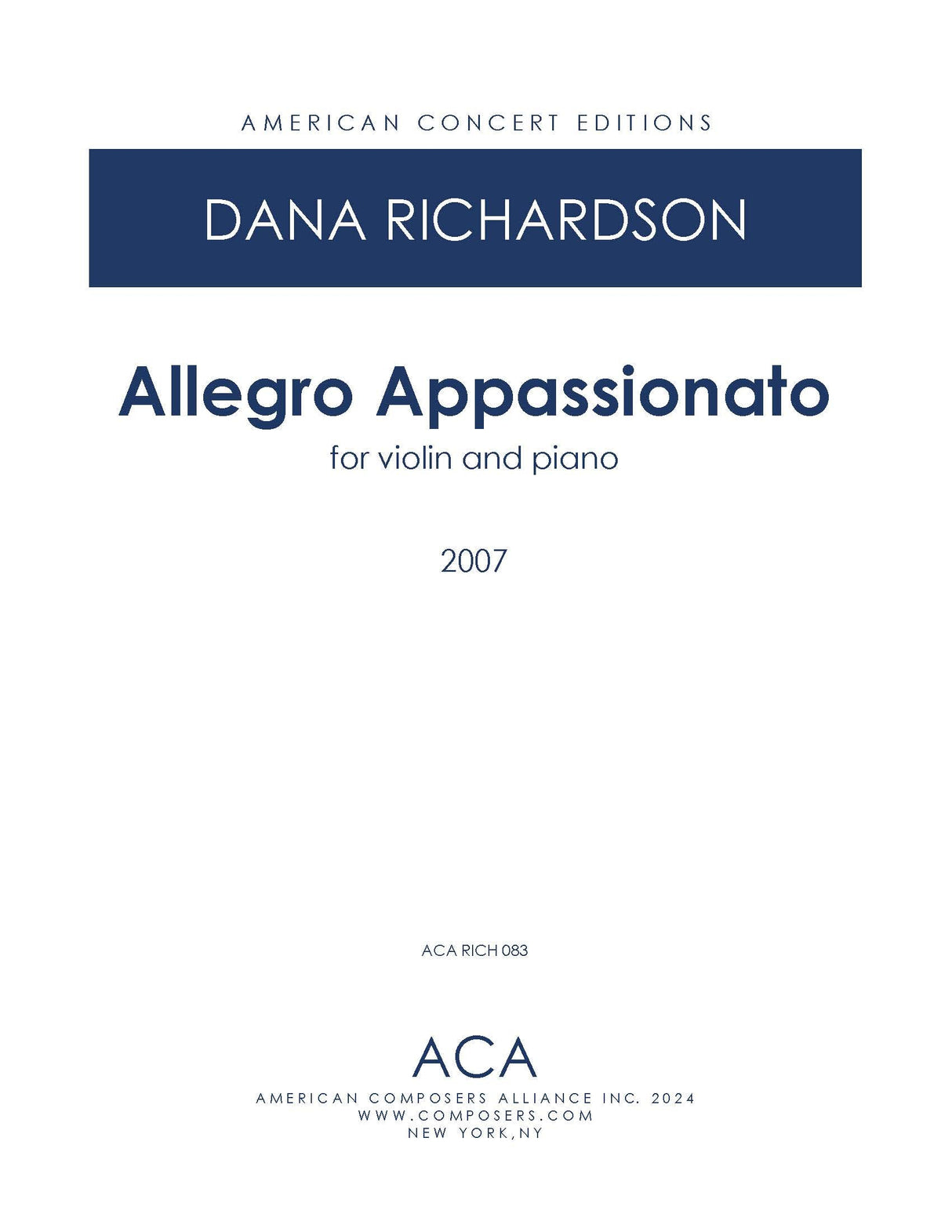 D. Richardson: Allegro Appassionato