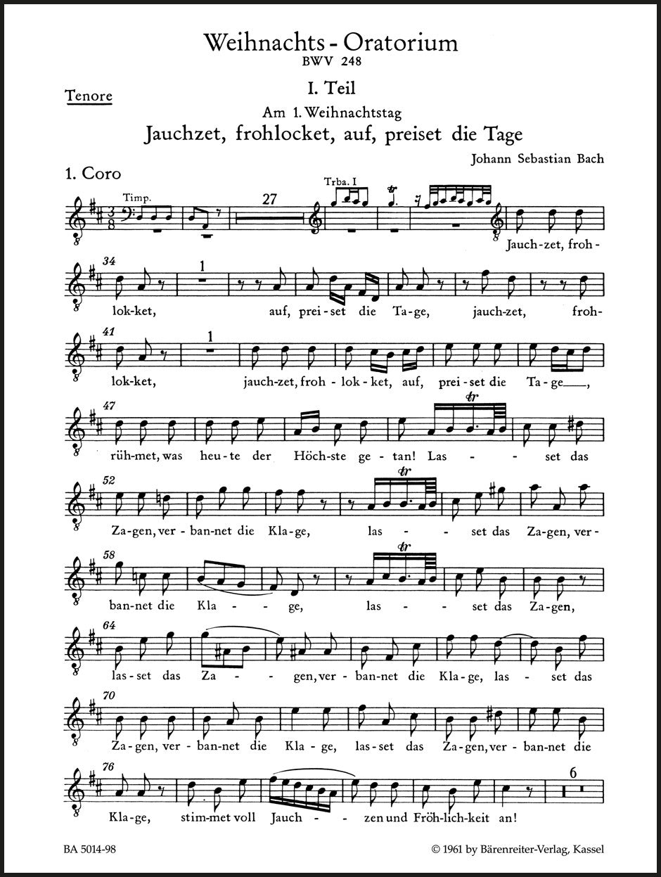 Bach: Christmas Oratorio, BWV 248