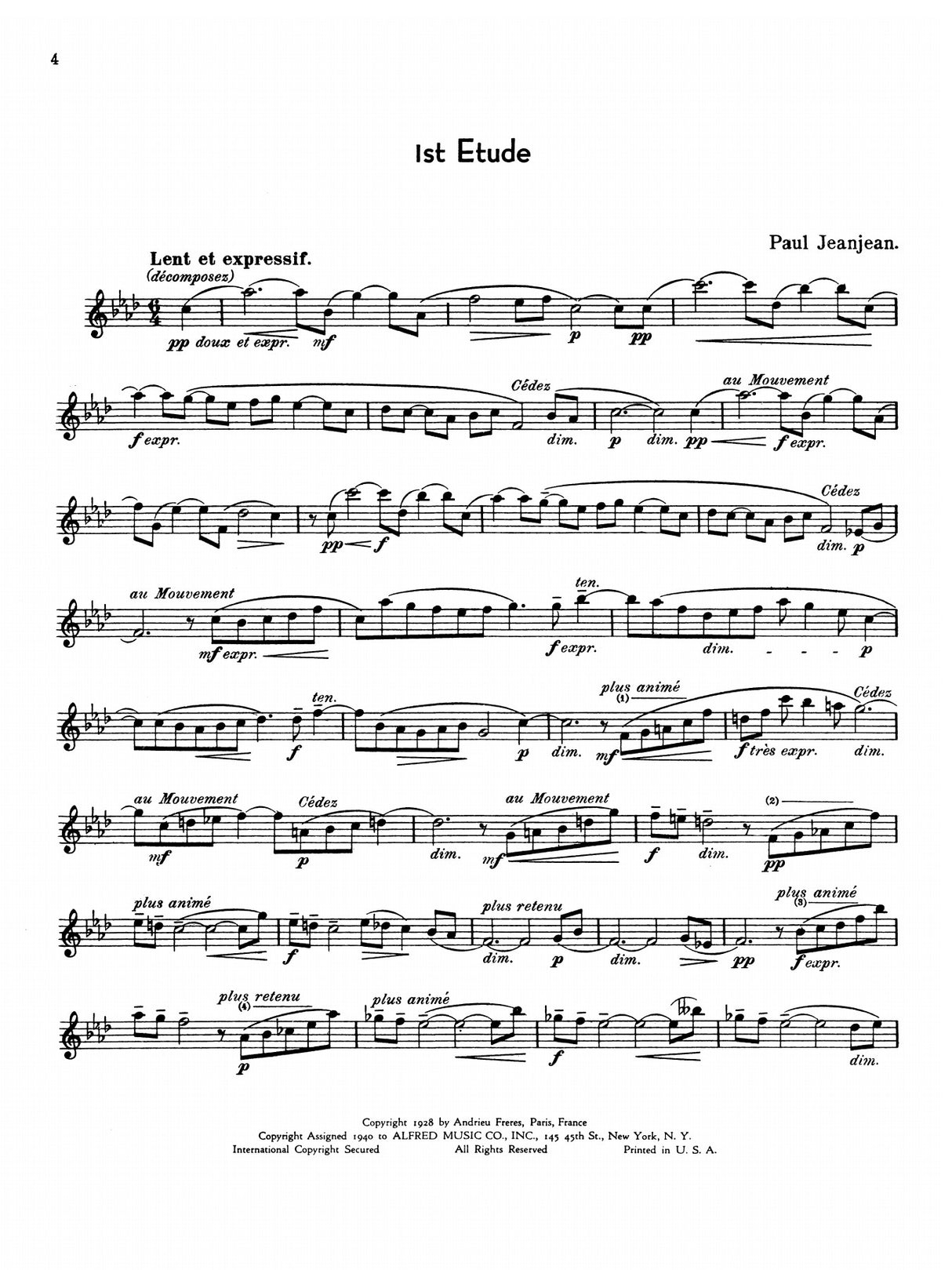Jeanjean: 18 Etudes for the Clarinet