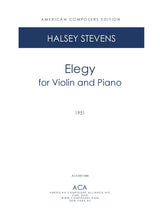 Stevens: Elegy for Violin & Piano