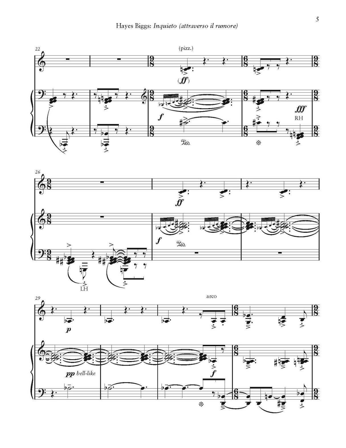 H. Biggs: Inquieto (attraverso il rumore)