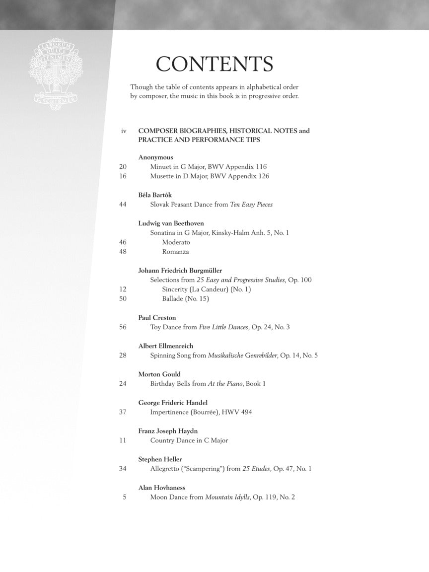 Baroque to Modern: Early Intermediate Level