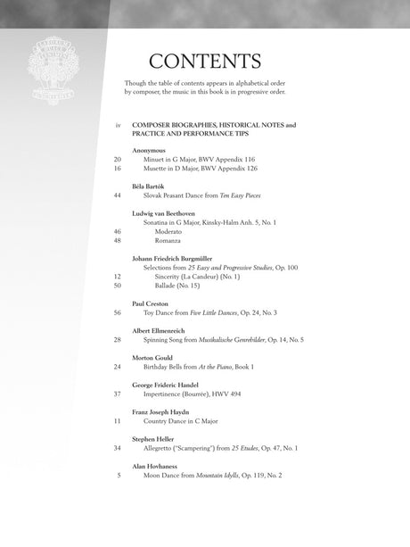 Baroque to Modern: Early Intermediate Level