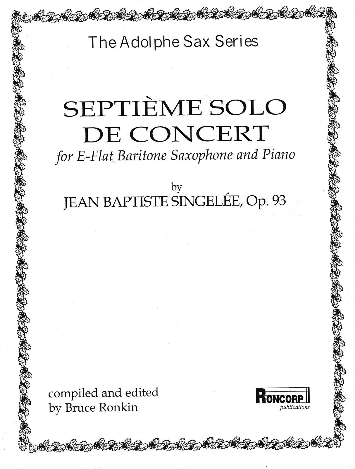 Singelée: Septième Solo de Concert, Op. 93