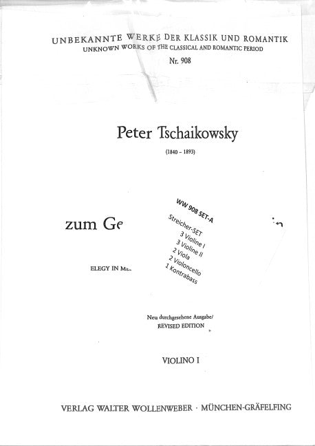 Tchaikovsky: Elegy in G Major (A Grateful Greeting)