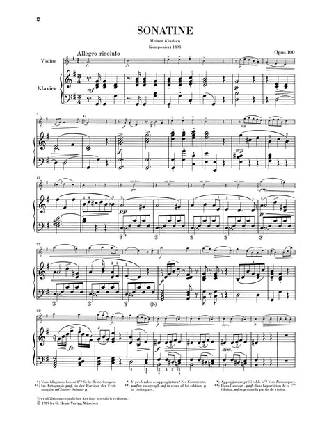 Dvořák: Sonatina in G Major, Op. 100