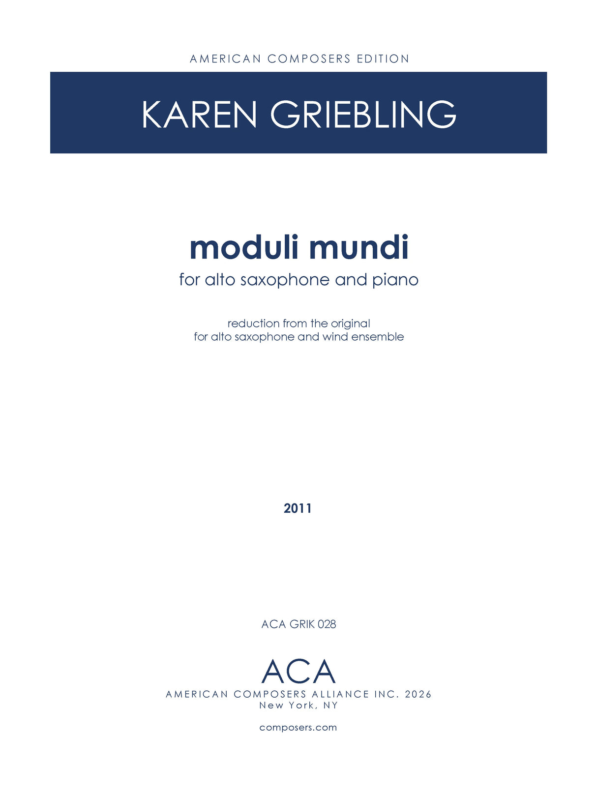 Griebling: moduli mundi