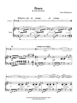 Montgomery: Peace for Cello and Piano
