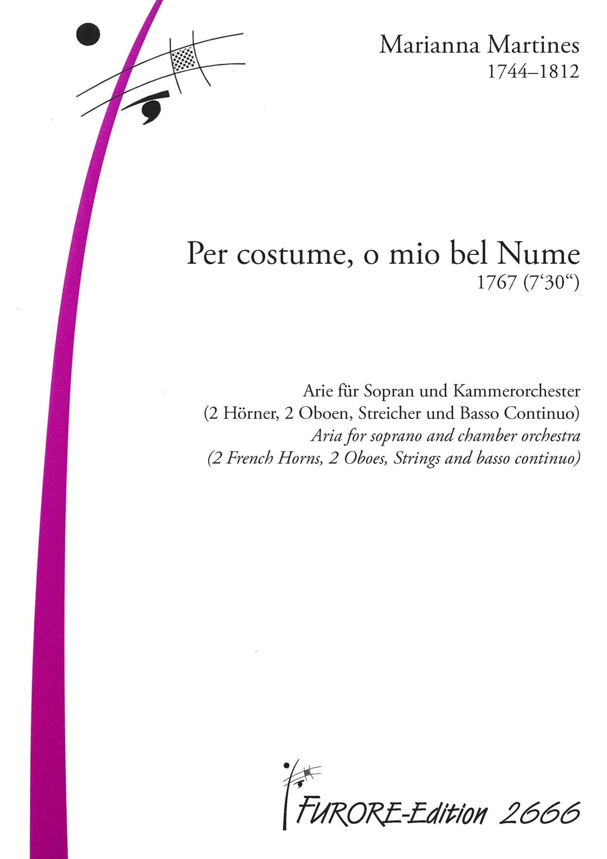 Martinez: Per costume, o mio bel Nume