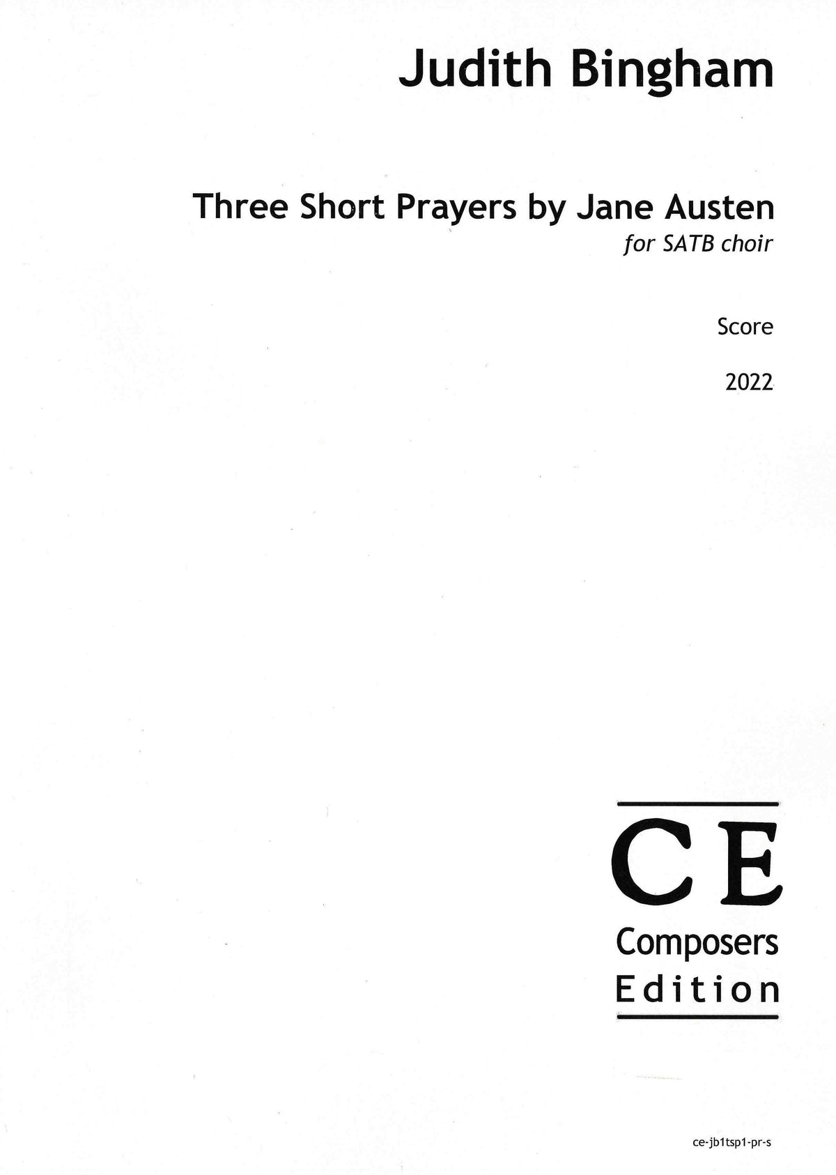 Bingham: 3 Short Prayers by Jane Austen