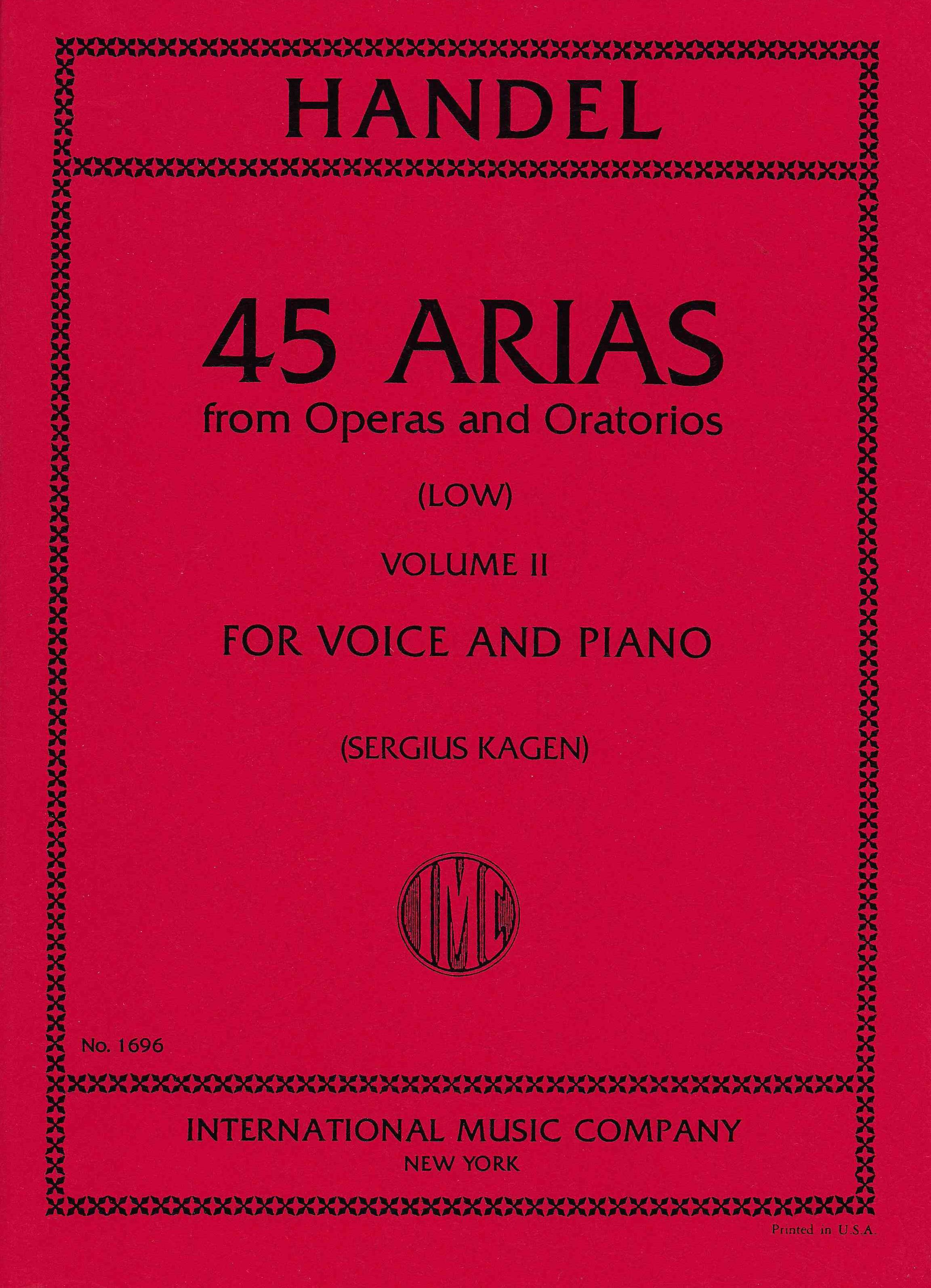 Handel: 45 Arias from Operas and Oratorios - Volume 2 – Ficks Music