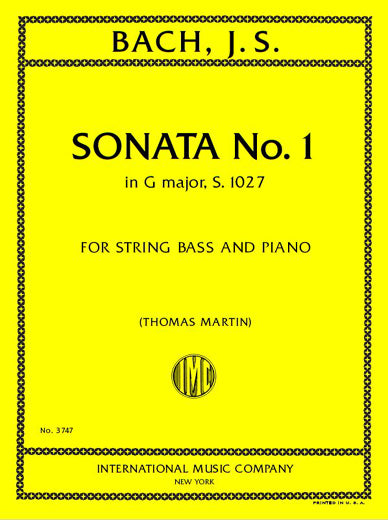 Bach: Sonata in G Major, BWV 1027 (arr. for double bass & piano)