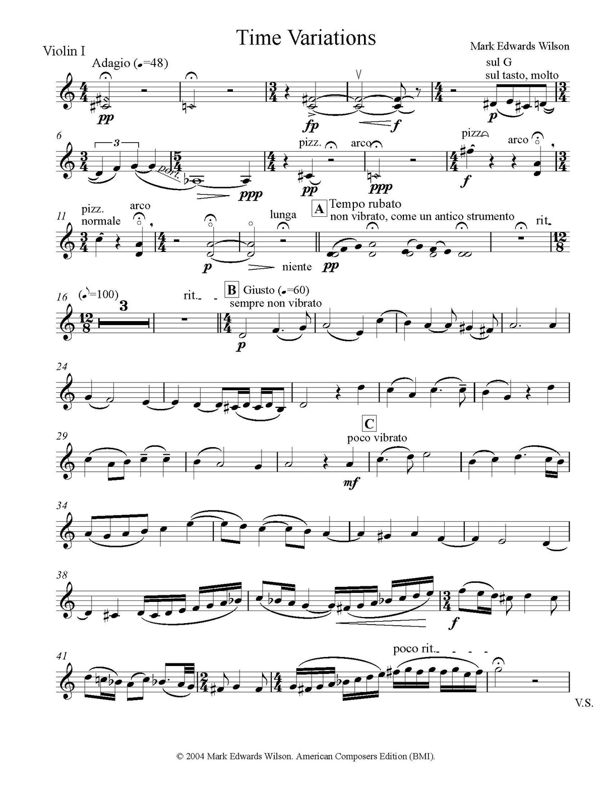 Wilson: Time Variations