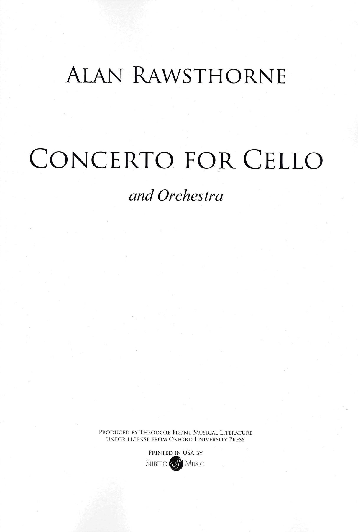 Rawsthorne: Cello Concerto