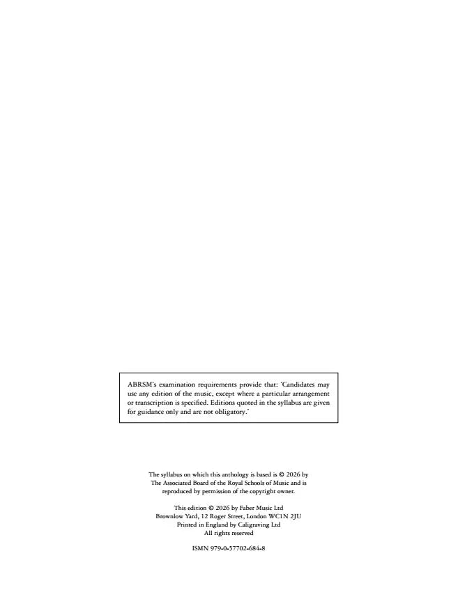 Grade 7 Piano Anthology 2027/28