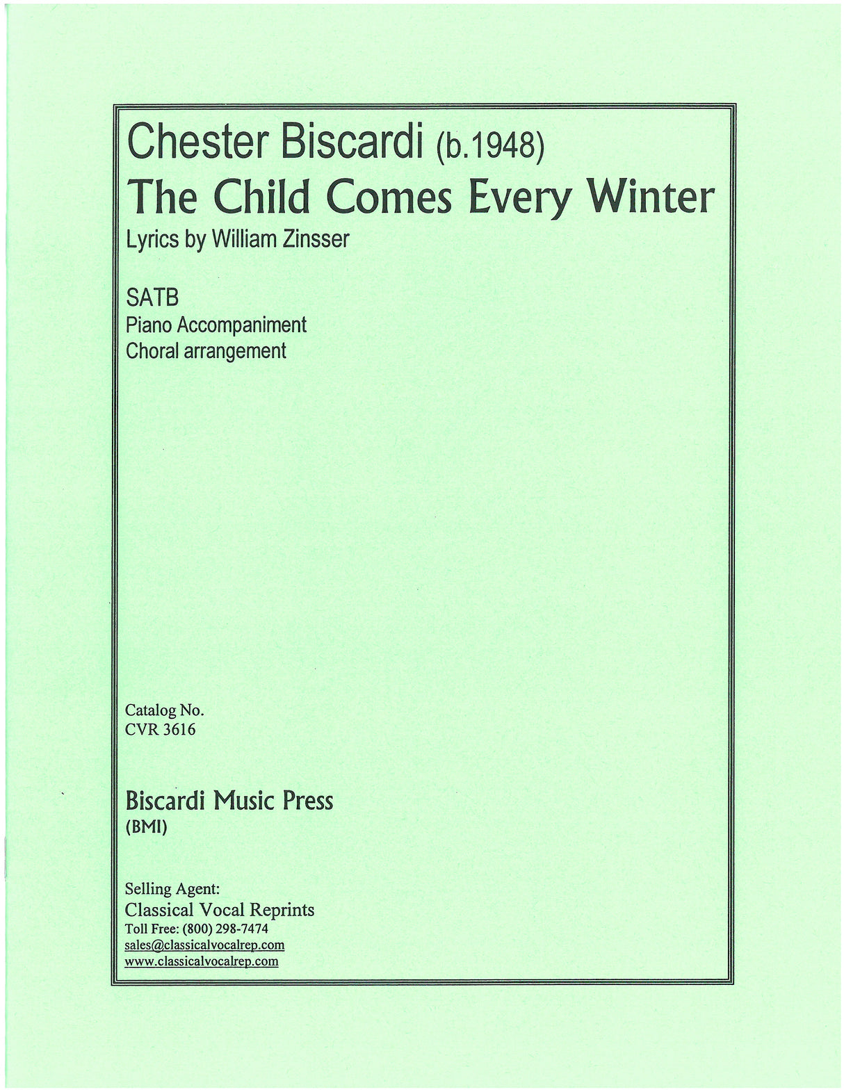 Biscardi: The Child Comes Every Winter