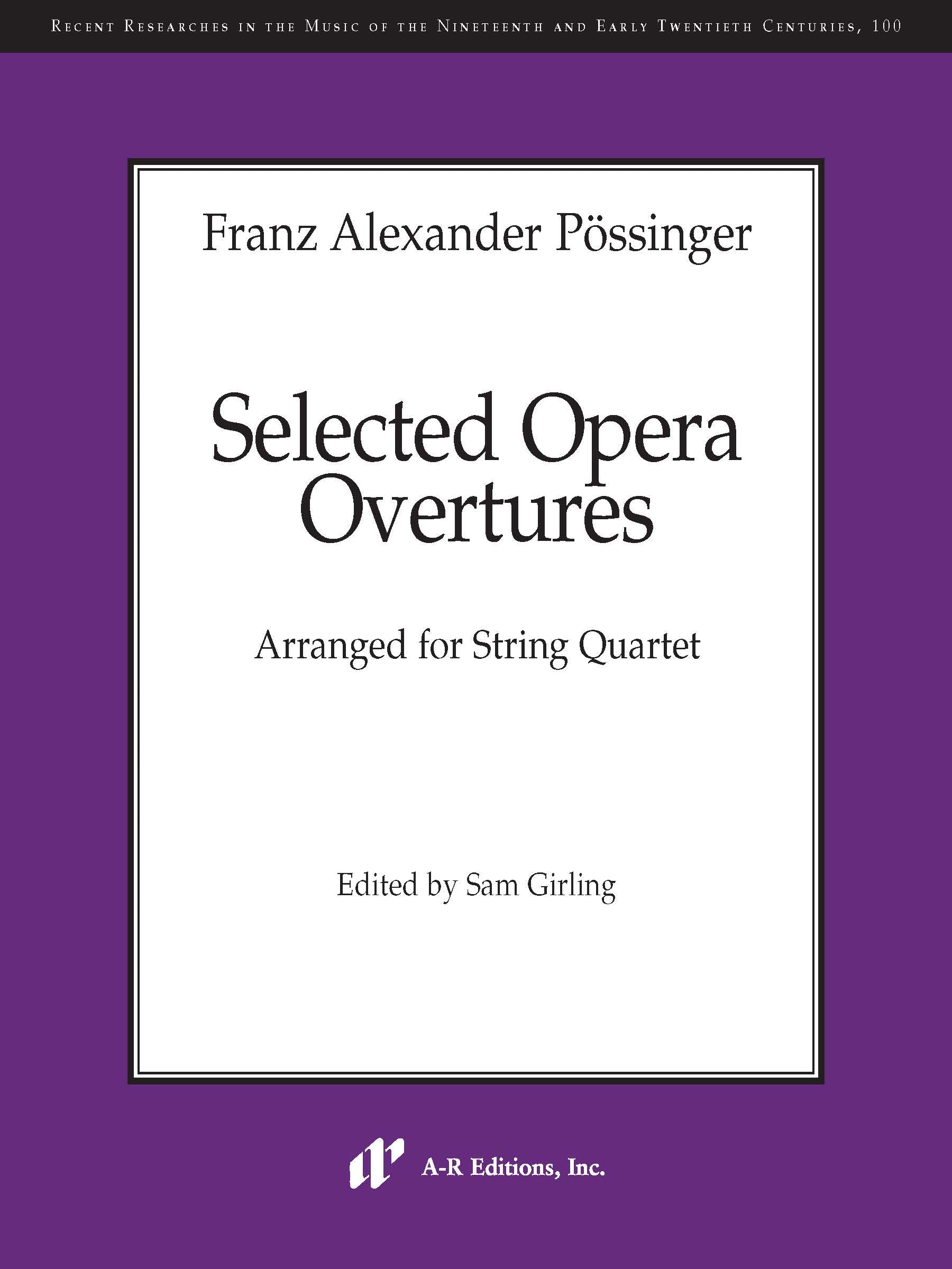 Selected Opera Overtures (arr. for string quartet) – Ficks Music