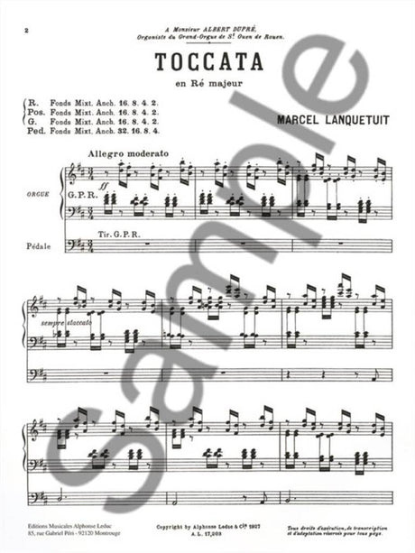 Lanquetuit: Toccata in D Major