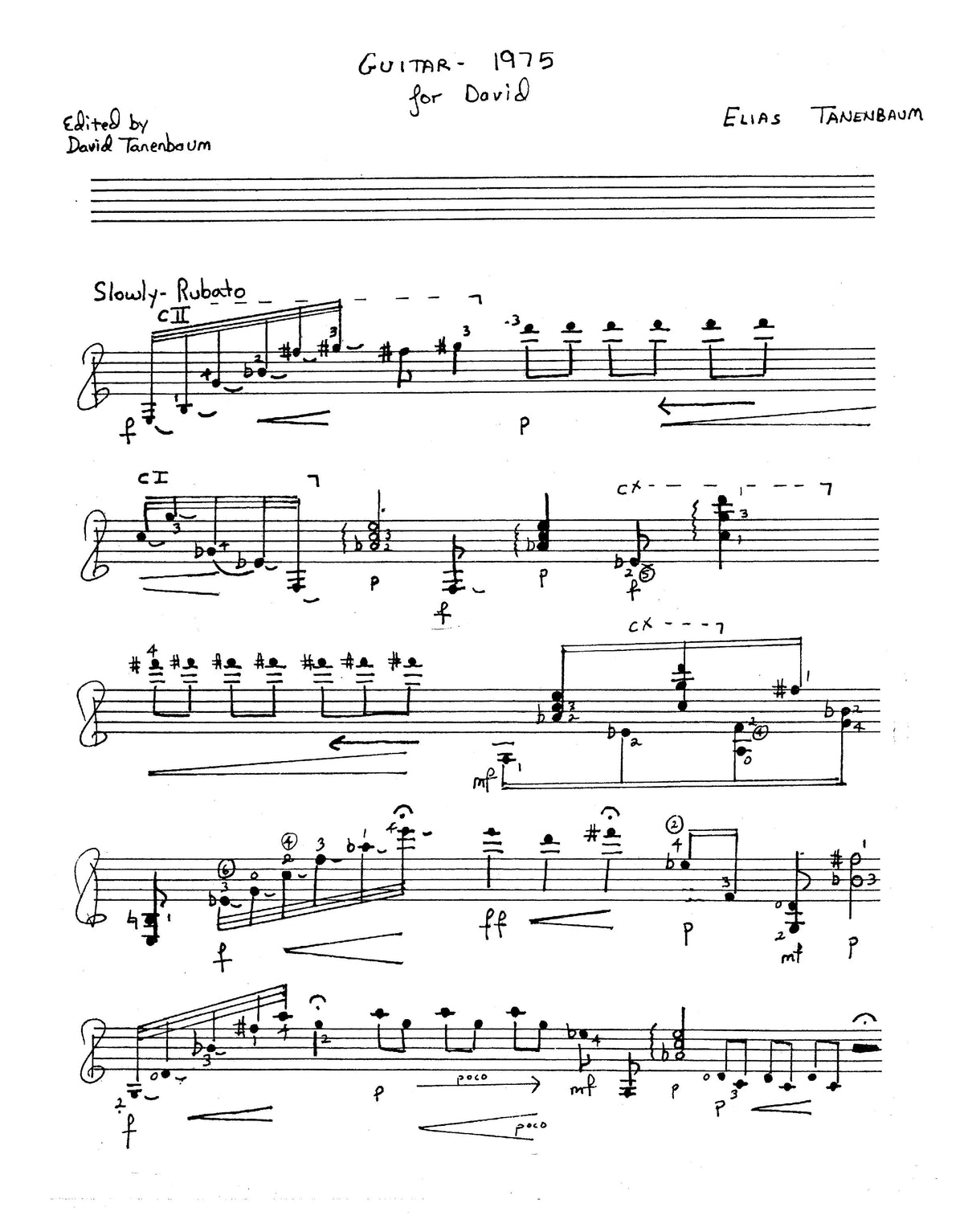 Tanenbaum: Guitar-1975